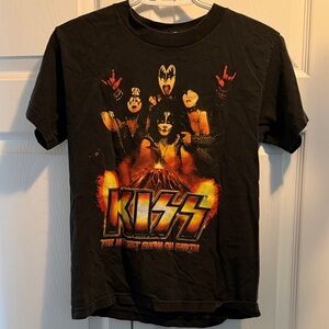 Kiss Kids Black and Orange Graphic Tee